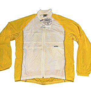 NWT Solumbra Full Zip Yellow White Full Zip Cycle Shirt Unisex Size Large L